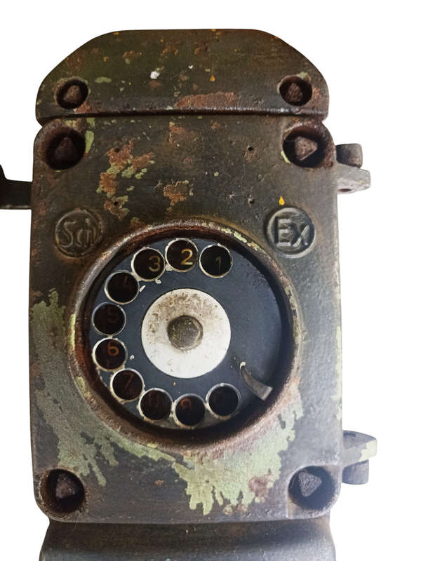 Antique big heavy Metal(10kg`s+) Analog public/Industrial Phone with rotary dial(work)metal handset