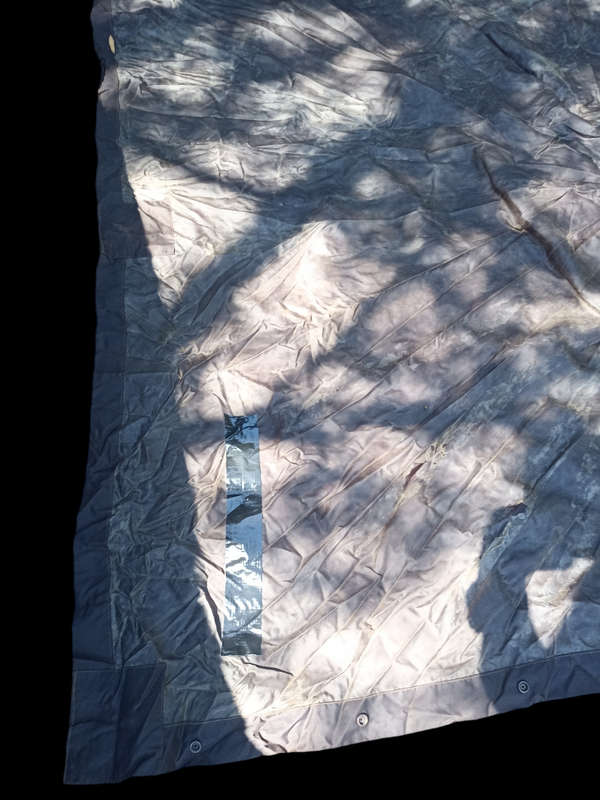 Old Army 1988 water proof Poncho Ground Sheet - 1.5 m x 2.10 m-with head cap in middle