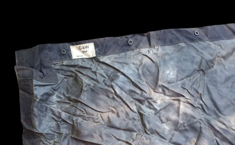 Old Army 1988 water proof Poncho Ground Sheet - 1.5 m x 2.10 m-with head cap in middle