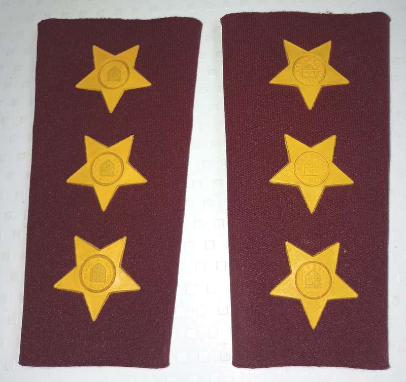 Set of SADF SA Medical Services Rank Epaulettes