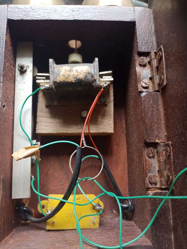 Antique Wall mounted wooden rotary dial Phone GCE Company Made in London England-rewired