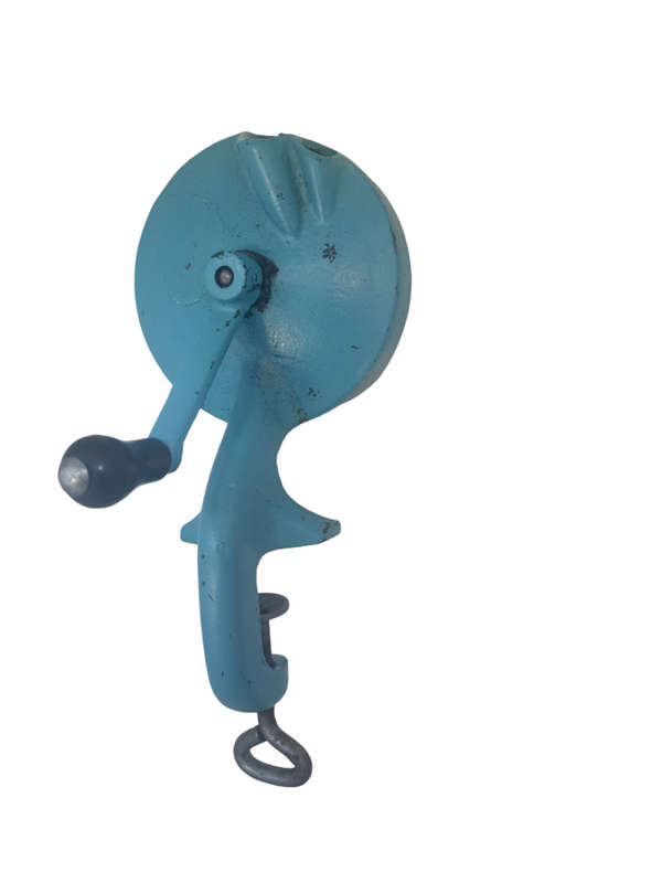 Vintage Blue Spong Bean Slicer in working order
