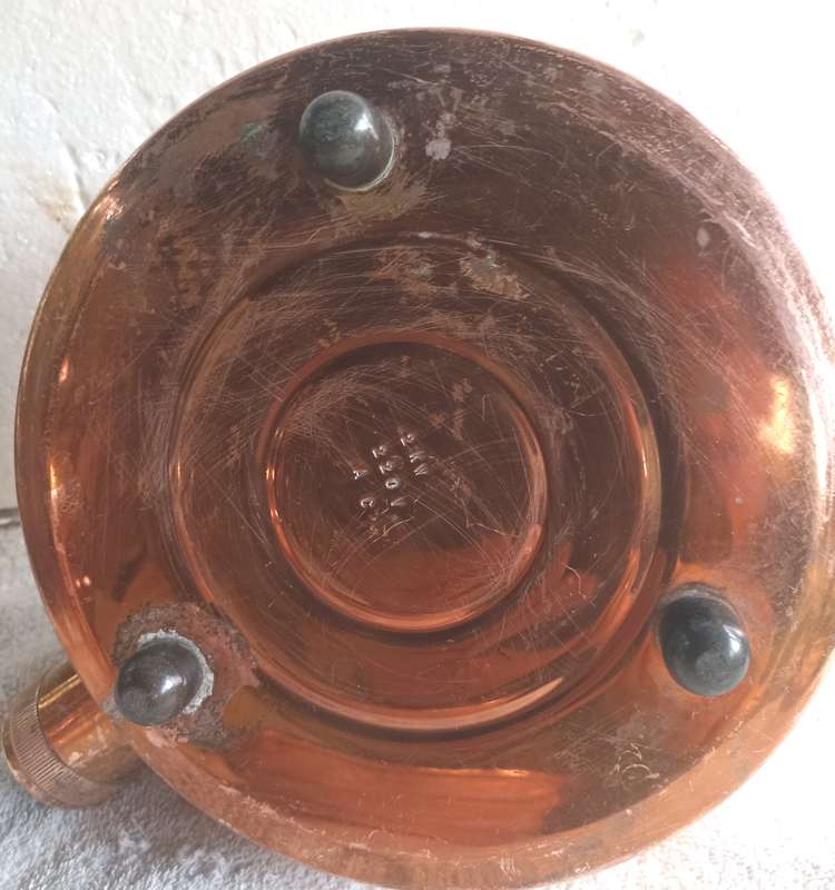 Nice vintage Art Deco style 220 v Copper kettle-battered and engraved