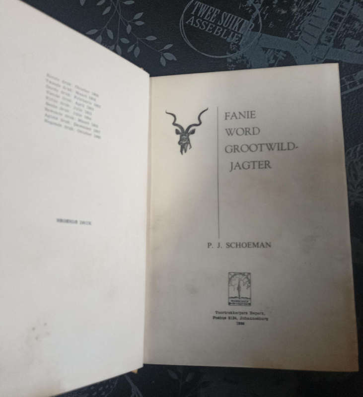 Fanie word Grootwild Jagter-PJ Schoeman - 9de Druk 1960