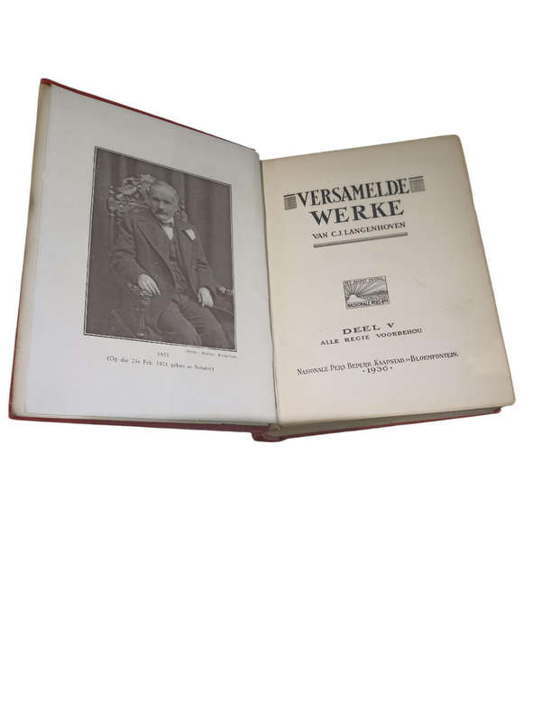 Versamelde Werke CJ Langenhoven-1 x book-vol V 1936