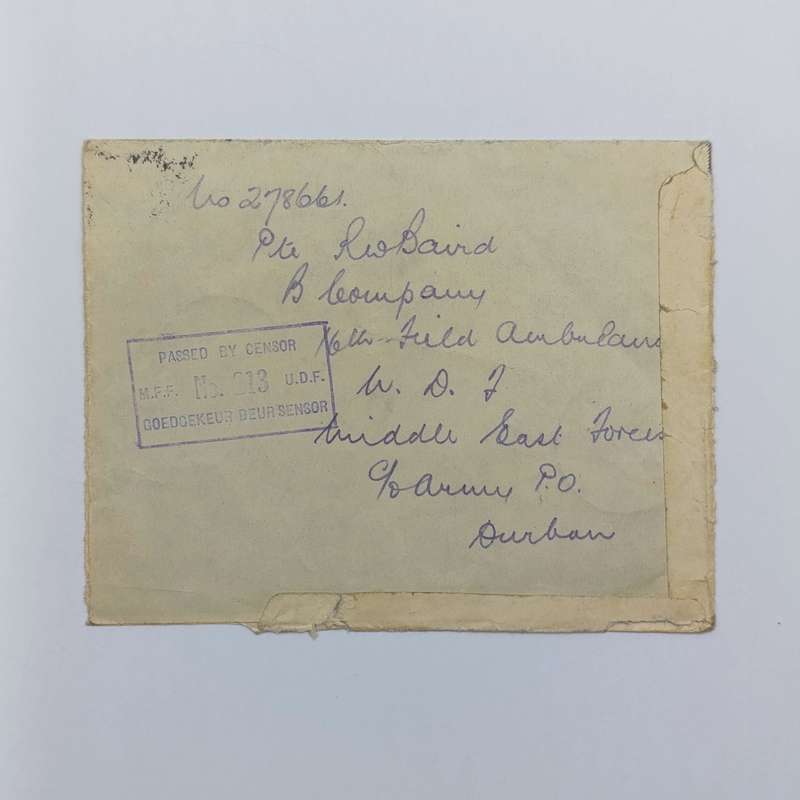 Postal Hist - South Africa 1941 Airmail letter card from Egypt to South Africa