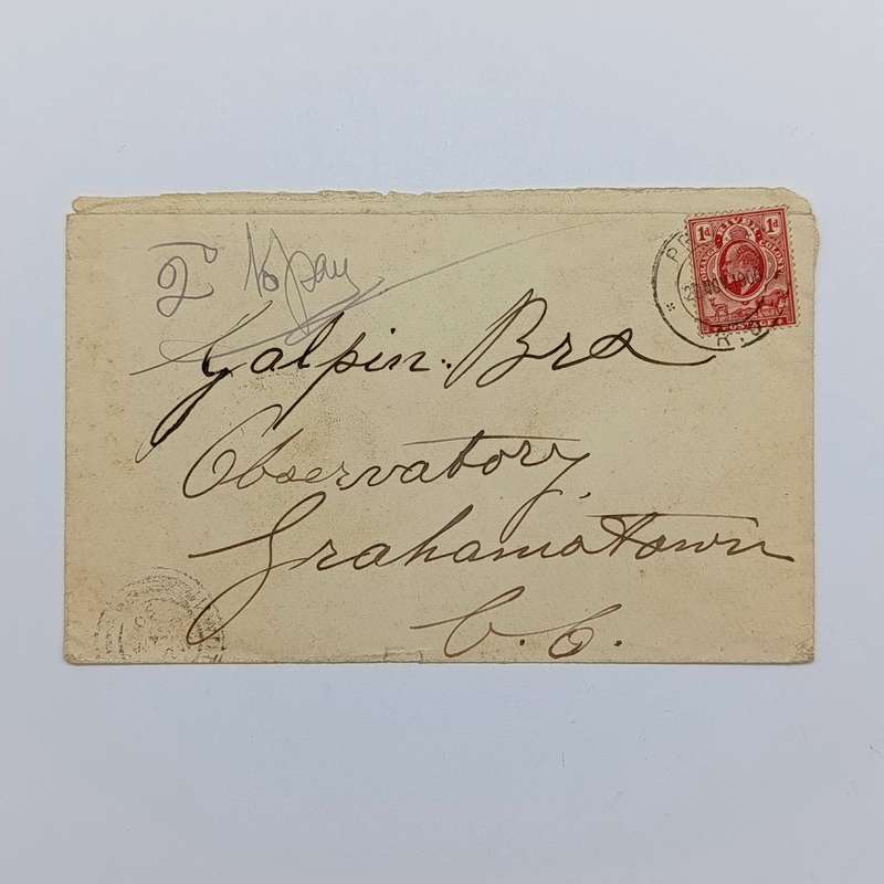 Freestate letter from Orange Free State Rail office to Grahamstown Cape Colony 28 November 1906