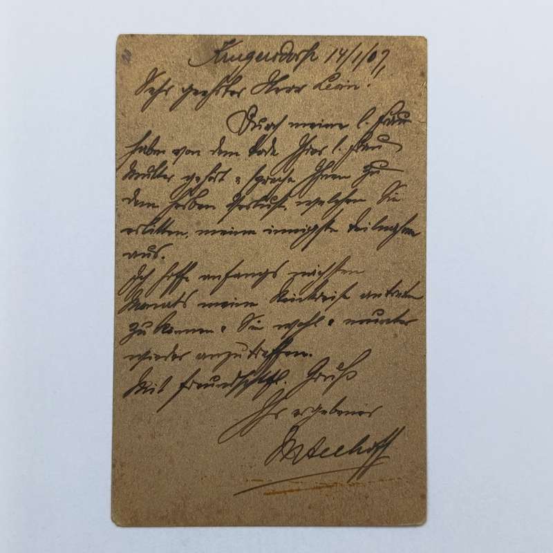 Postcard from Krugersdorp Transvaal to Hamburg Germany 14 January 1907