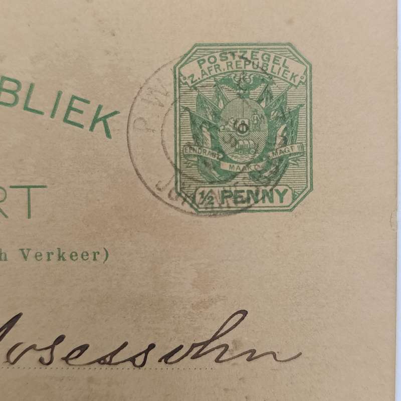 Postal History ZAR Briefkaart from Johannesburg South Africa to Berlin Germany