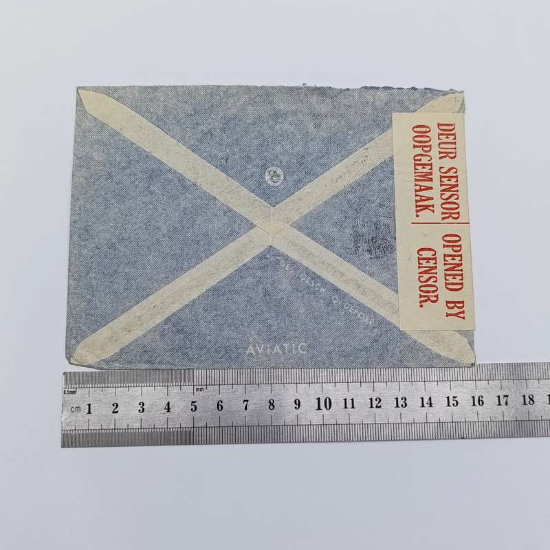 Airmail letter from Zurich Switzerland to Johannesburg South Africa - with censor sticker