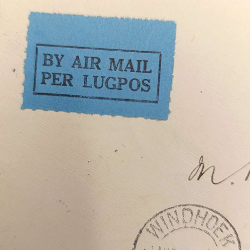 Air Mail cover First flight Windhoek to Okahandja 1 August 1931 with SACC 99 stamp