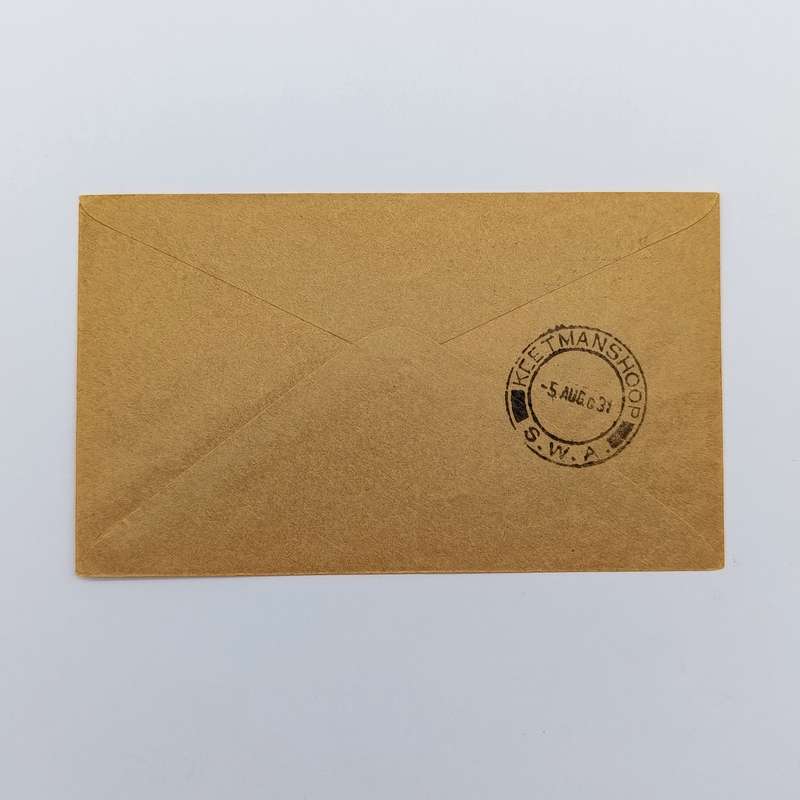 Official airmail cover from Windhoek SWA to Durban South Africa via Keetmanshoop SWA
