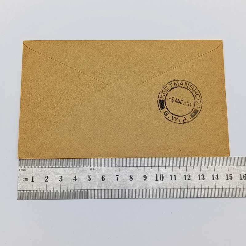 Official airmail cover from Windhoek SWA to Durban South Africa via Keetmanshoop SWA
