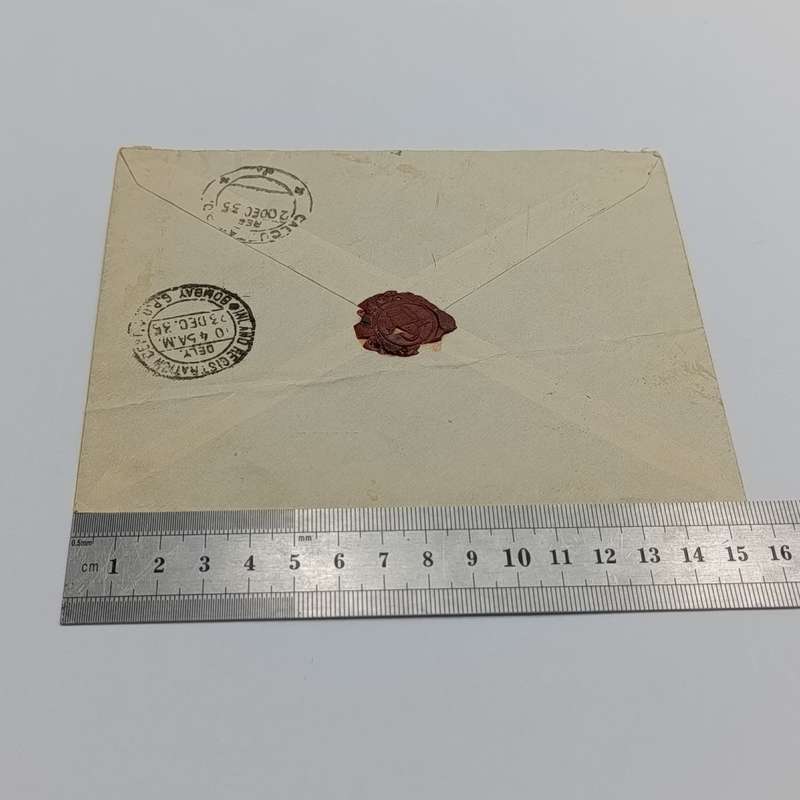 Airmail Cover Batavia to Bombay British India with 2 Nederlandsche India stamps