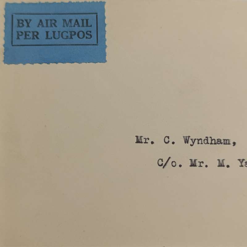 Air Mail cover Upington South Africa to Omaruru SWA with SACC 40 stamp cancelled Upington