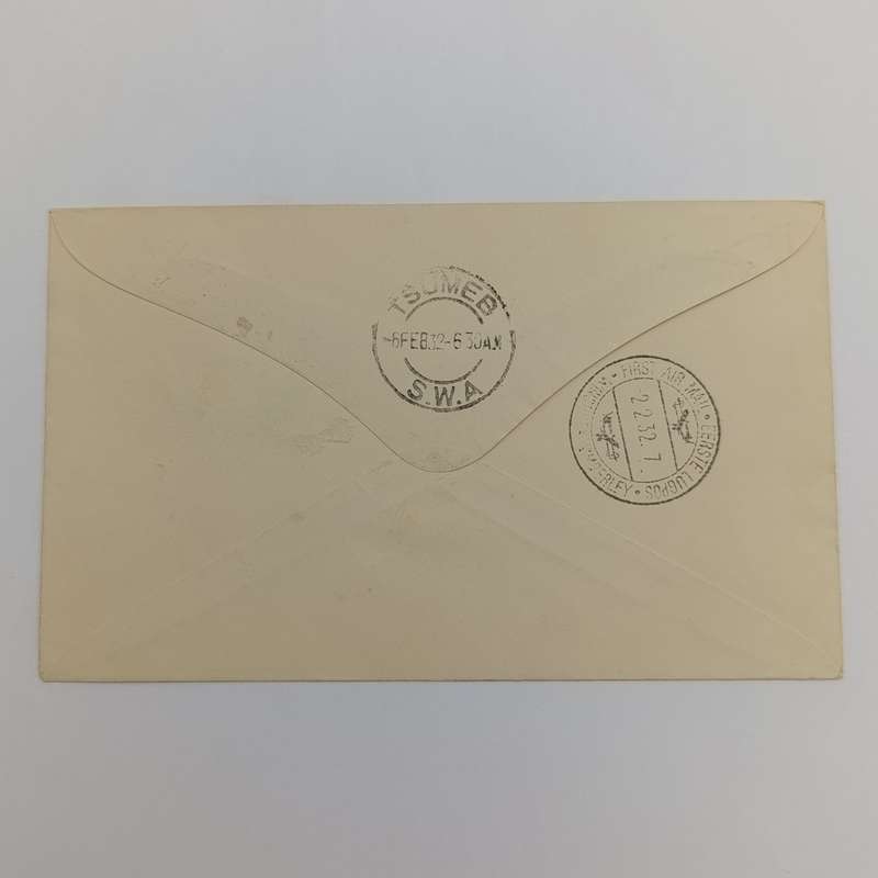 Air Mail cover Upington South Africa to Omaruru SWA with SACC 40 stamp cancelled Upington