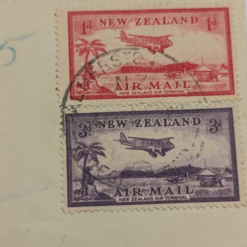 Registered Air Mail cover from Palmerston North New Zealand to Johannesburg South Africa