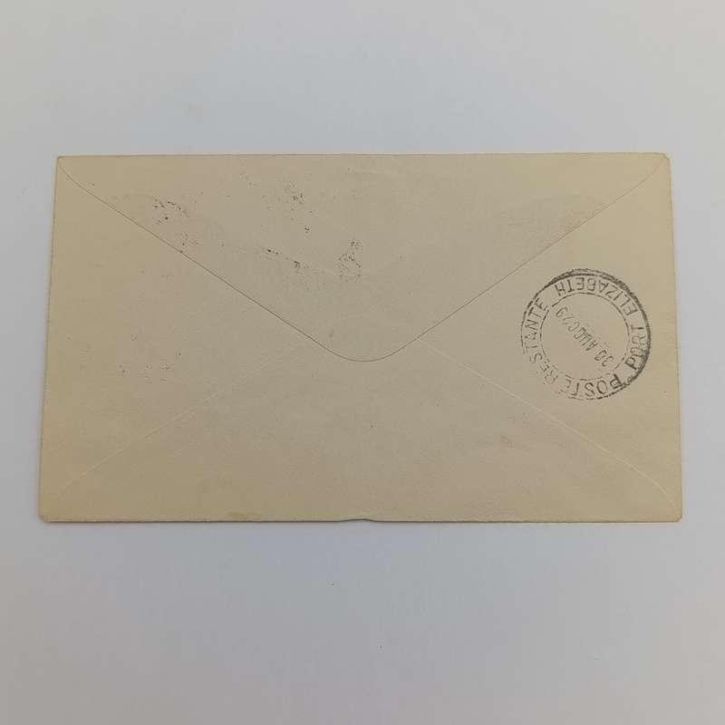 Airmail Cover from Germiston to Port Elizabeth with SACC41 & SACC 30 stamps cancelled Germiston