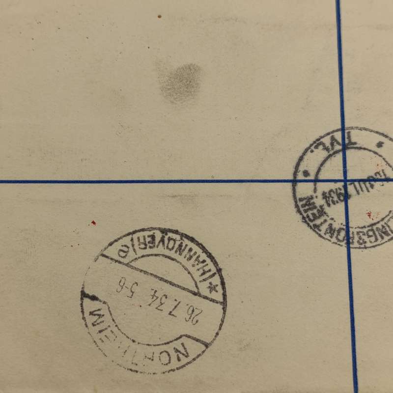 Registered Air Mail cover from Zendelingsfontein South Africa via Klerksdorp and Berlin