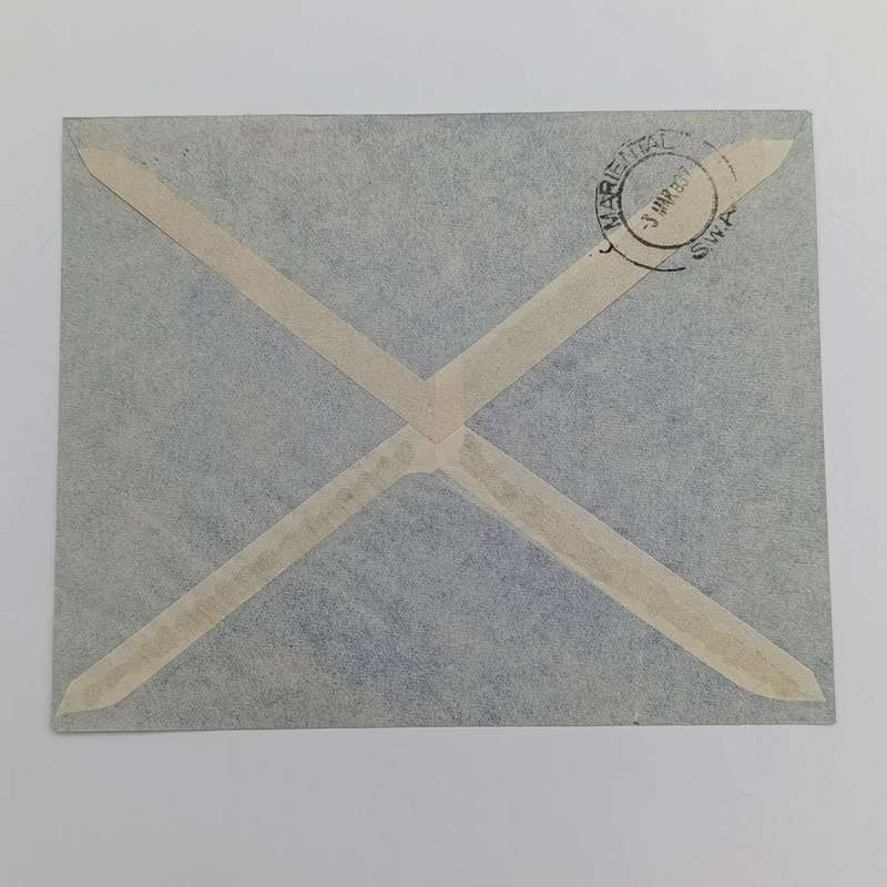 First Day cover Air mail Windhoek to Mariental posted 1 March 1937 and arrived 3 March 1937