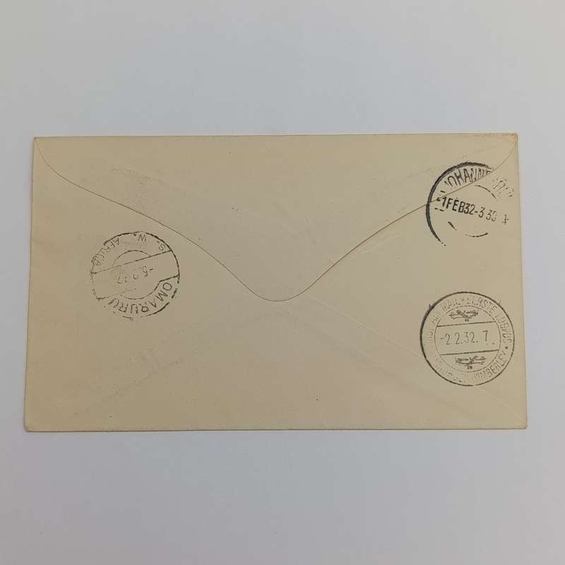 Airmail Cover Pietersburg South Africa to Omaruru South West Africa via Johannesburg & Kimberley