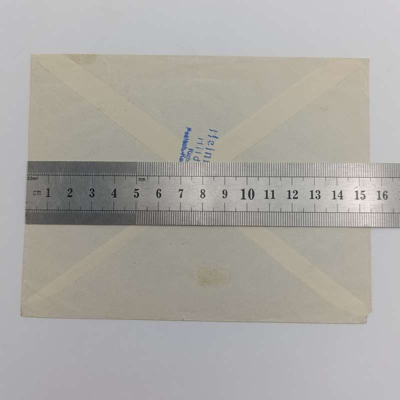 Airmail cover from Hilder Germany to Bloemfontein South Africa with blue Luftpost label