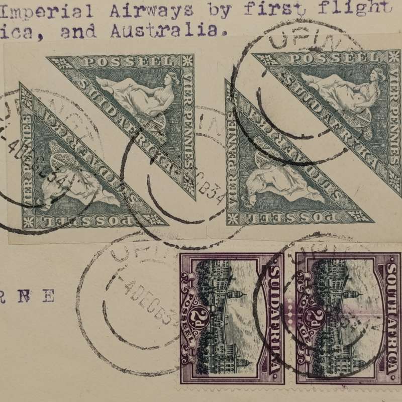 First Flight Airmail cover SWA Airways & Imperial Airways Upington South Africa
