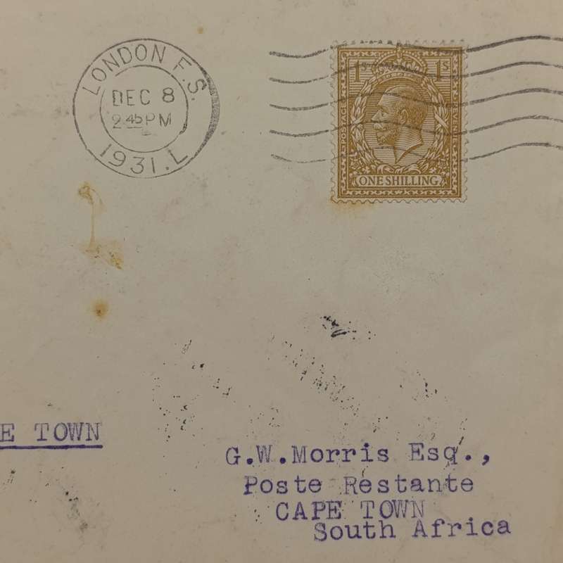 Imperial Airways first flight London to Cape Town 8 Dec 1931 - Arrived Johannesburg 21 Dec 1931