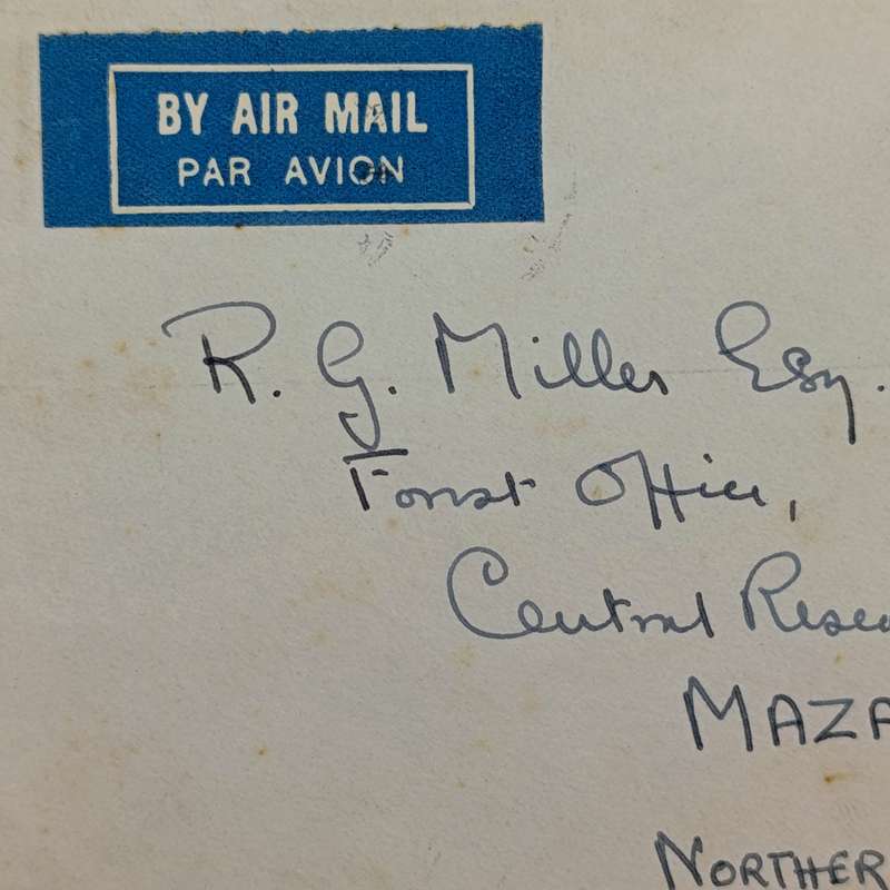 Airmail cover Richmond Surrey to Mazabuka Northern Rhodesia 2 Jan 1934 via Broken Hill