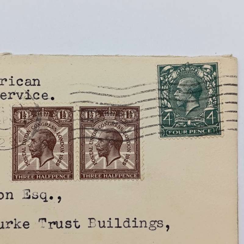 Airmail cover per South African Air Mail service England to Pretoria South Africa August 1929
