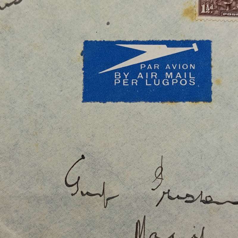 Airmail First day cover South West Africa Windhoek to Grootfontein - SACC 123 pair 1 March 1937