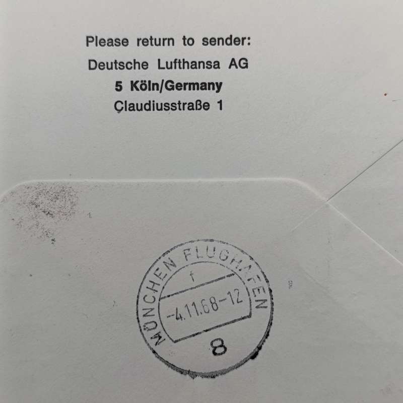 Lufthaiusa Airmail flight cover from Tripoli to munchen with 3 Libya stamps - November 1968