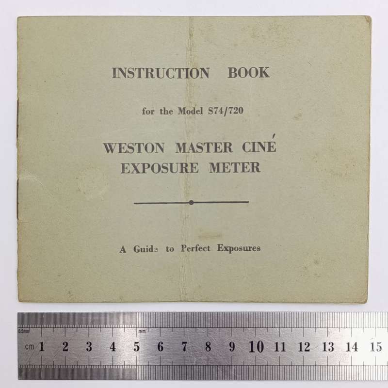 Instruction Book for the Model 574/720 Weston Master cine exposure meter
