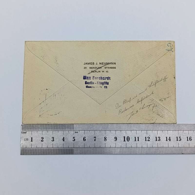 Flight Cover for the Zeppelin "Bodensee" from Berlin to Friedrichshafen on 7/11/1919