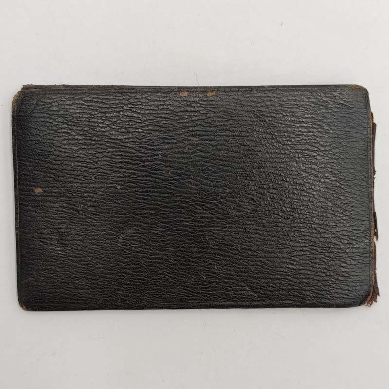 Antique leather stamp wallet