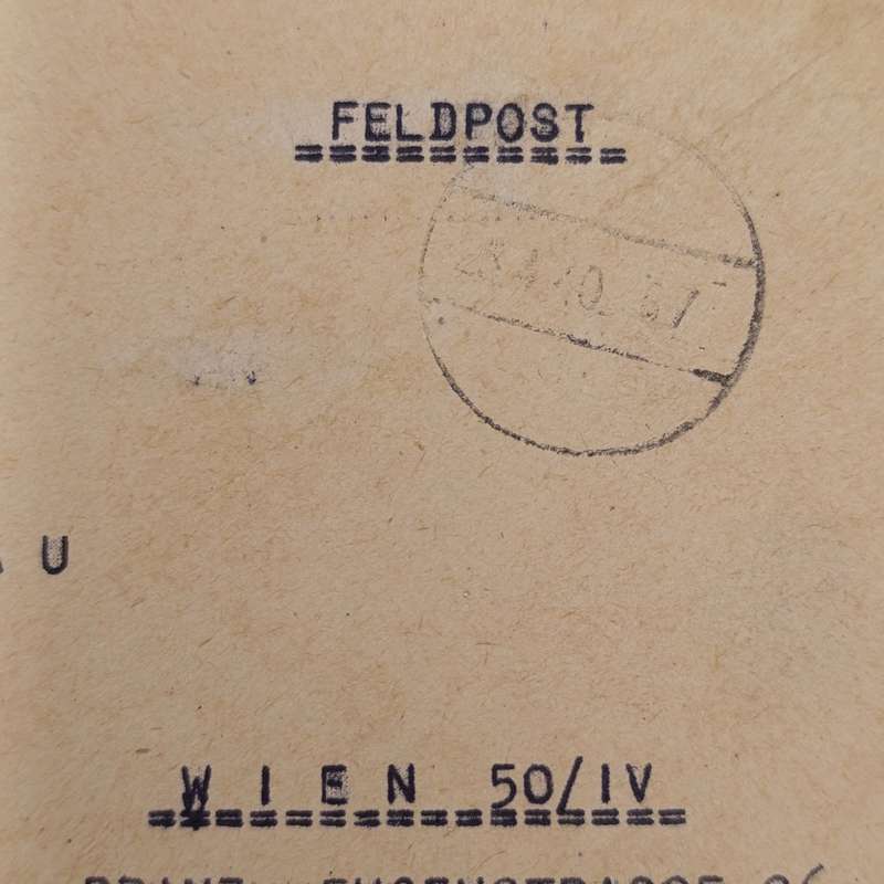 WW2 German Feldpost 37081 cover to Vienna, Austria - Posted by Hermann Puchner