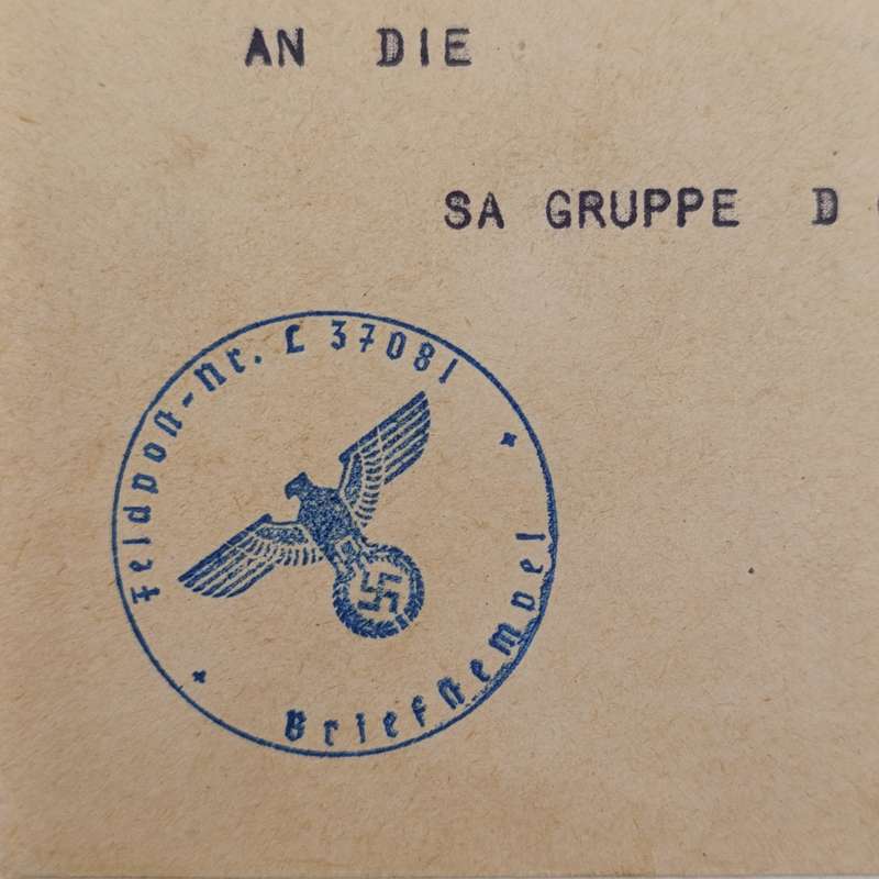 WW2 German Feldpost 37081 cover to Vienna, Austria - Posted by Hermann Puchner