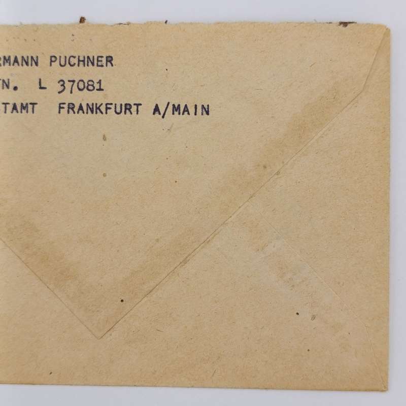 WW2 German Feldpost 37081 cover to Vienna, Austria - Posted by Hermann Puchner
