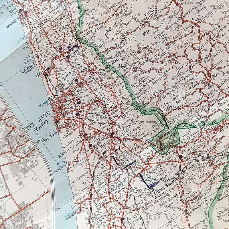 Vintage Sonol Israel motor map