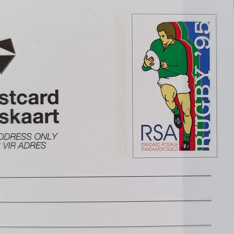 1995 Rugby world cup set of 16 postcards with teams competing