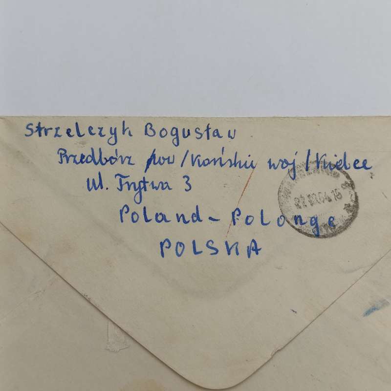 Registered airmail cover from Przedborz, Poland to Cape Town South Africa