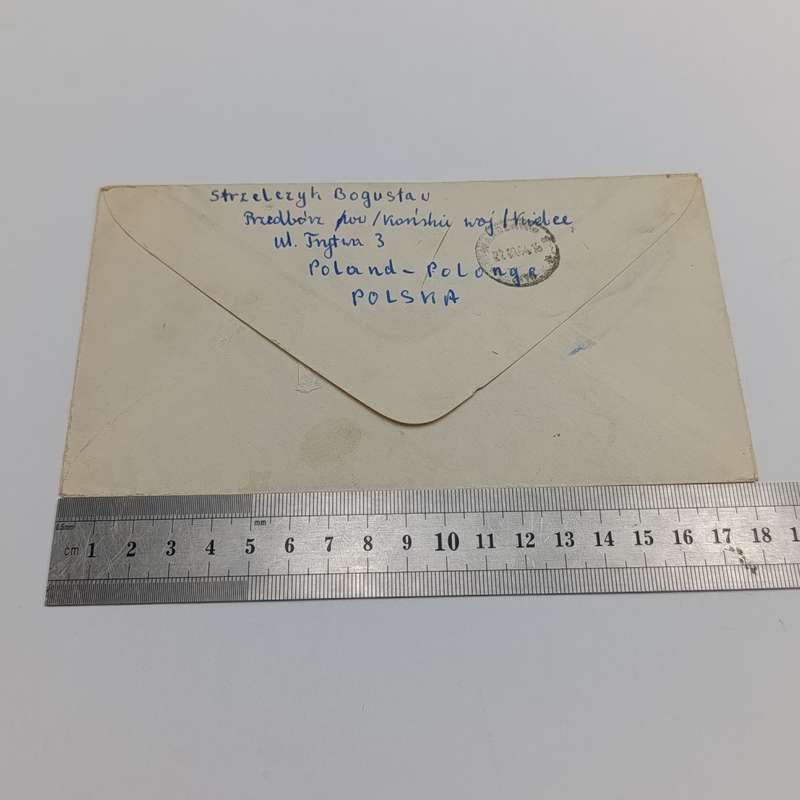 Registered airmail cover from Przedborz, Poland to Cape Town South Africa