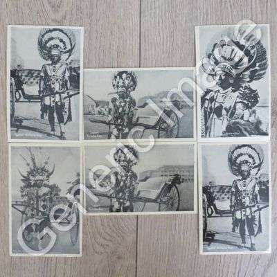 Packet of 6 Rickshaw Boys postcards in original packaging - sealed