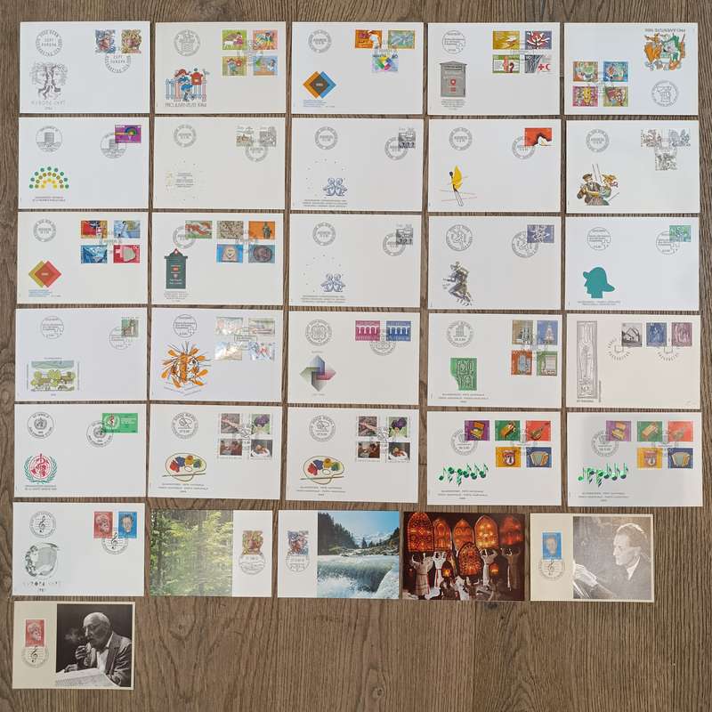 Lot of 30 SWISS First Day Covers dated 1984-1990 - at way under cost