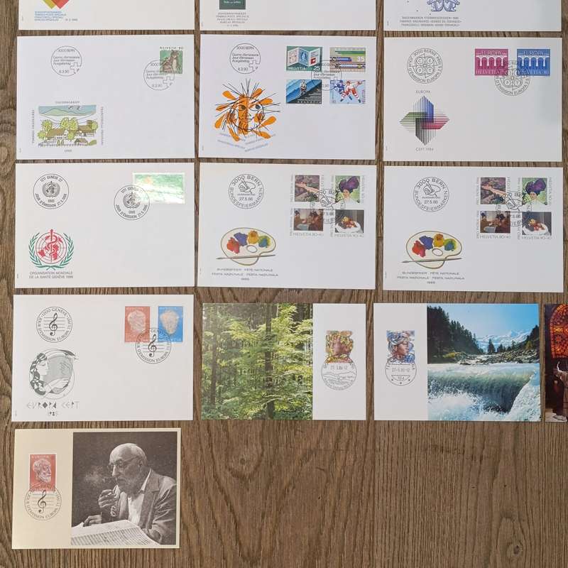 Lot of 30 SWISS First Day Covers dated 1984-1990 - at way under cost