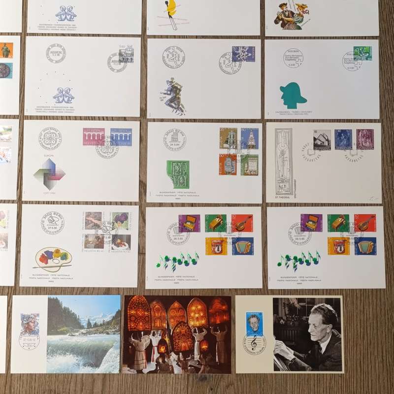 Lot of 30 SWISS First Day Covers dated 1984-1990 - at way under cost