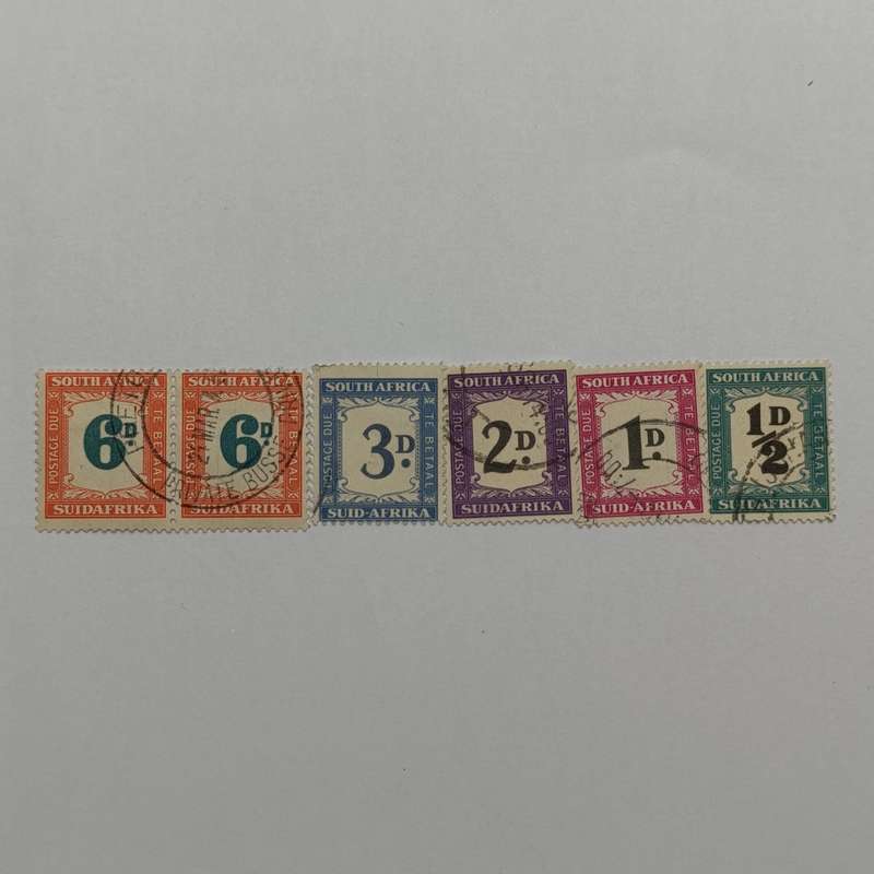 South Africa Postage due set SACC 33-37 used