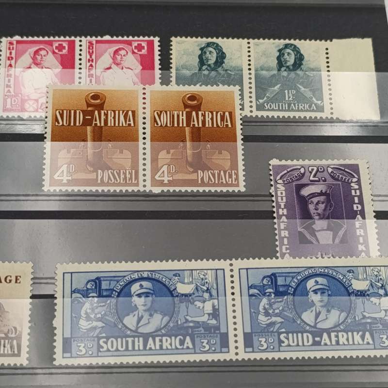 South Africa SACC 87-94 unhinged mint stamps (pairs & singles)
