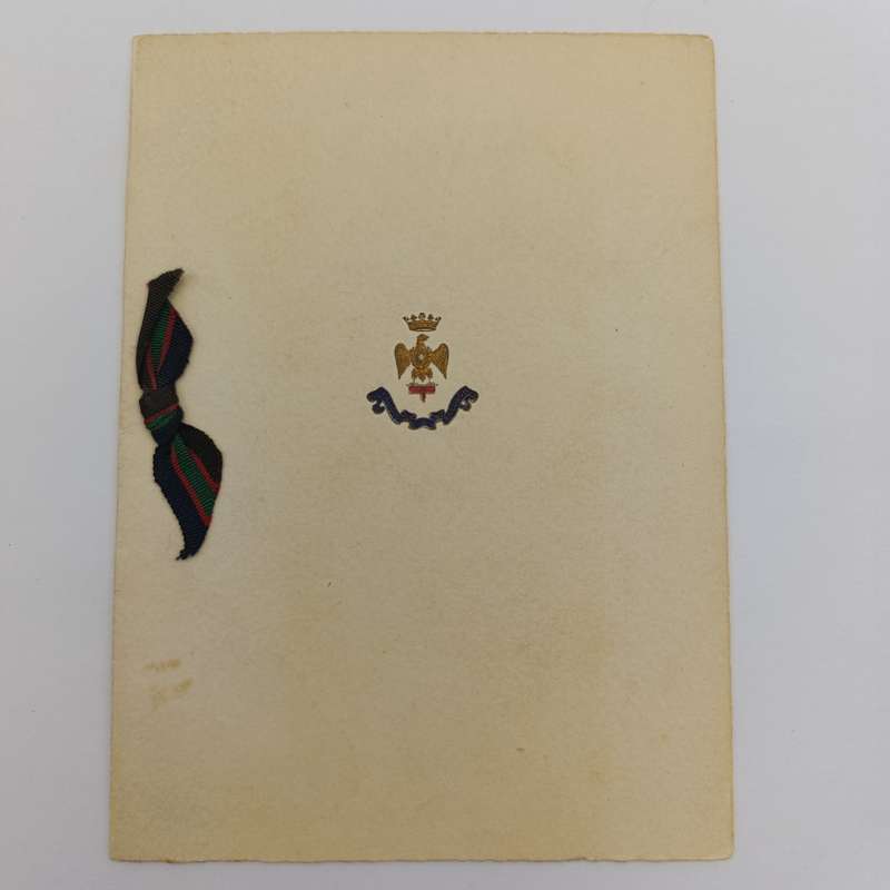 Royal Irish Fusiliers Christmas 1920 greetings card