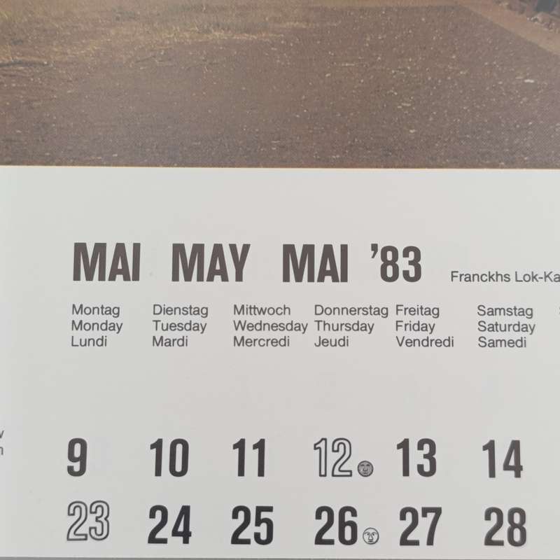 1983 German Railway themed calendar